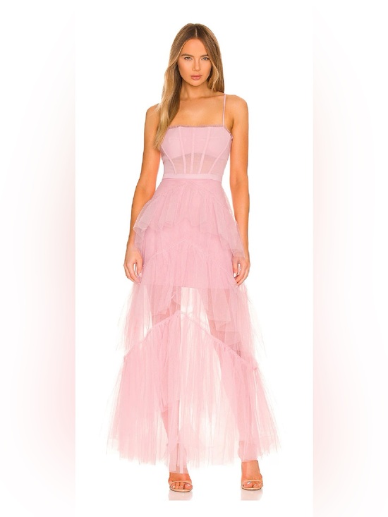 BCBGMaxAzria Dresses & Skirts - BCBGMAXAZRIA - Corset Tulle Gown in Pink Tint